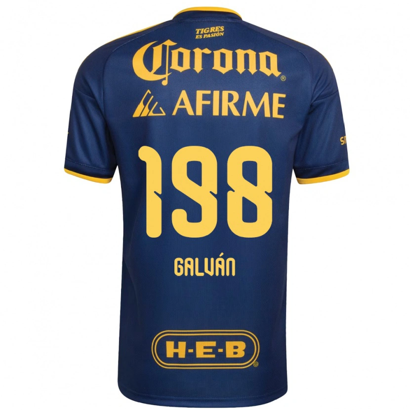 Danxen Hombre Camiseta Isac Galván #198 Azul Real Amarillo 2ª Equipación 2026/27 La Camisa