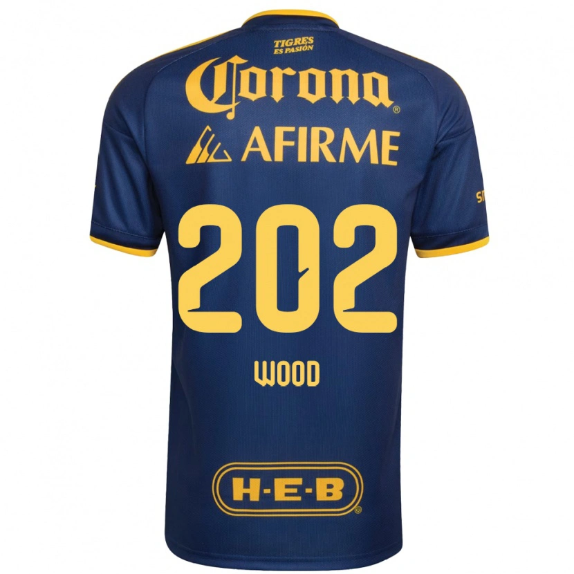 Danxen Hombre Camiseta Yael Wood #202 Azul Real Amarillo 2ª Equipación 2026/27 La Camisa