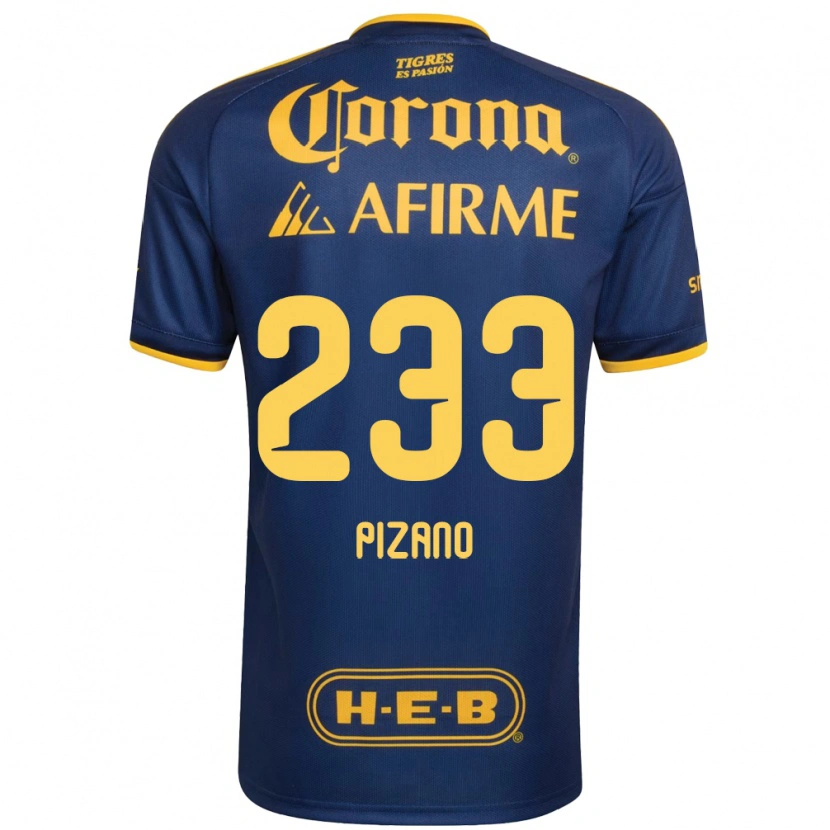 Danxen Hombre Camiseta Juan Pizano #233 Azul Real Amarillo 2ª Equipación 2026/27 La Camisa