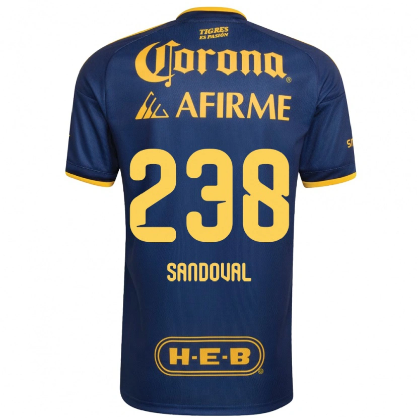 Danxen Hombre Camiseta Miguel Sandoval #238 Azul Real Amarillo 2ª Equipación 2026/27 La Camisa