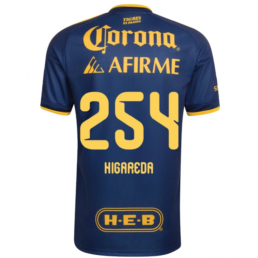 Danxen Hombre Camiseta Dorian Higareda #254 Azul Real Amarillo 2ª Equipación 2026/27 La Camisa