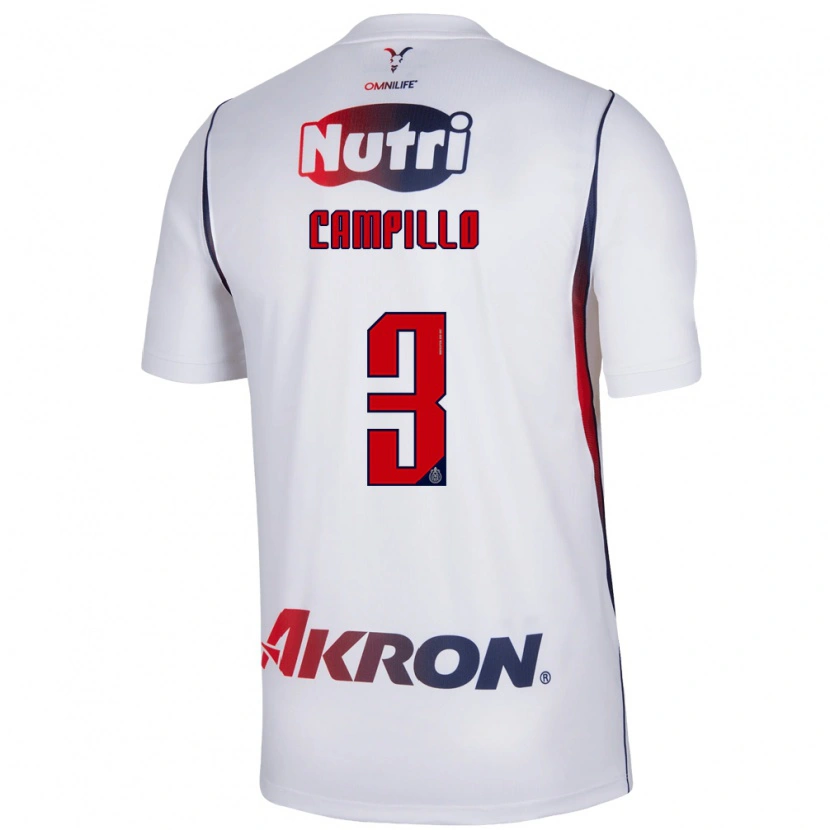 Danxen Hombre Camiseta Diego Campillo #3 Blanco Azul Marino Rojo 2ª Equipación 2026/27 La Camisa