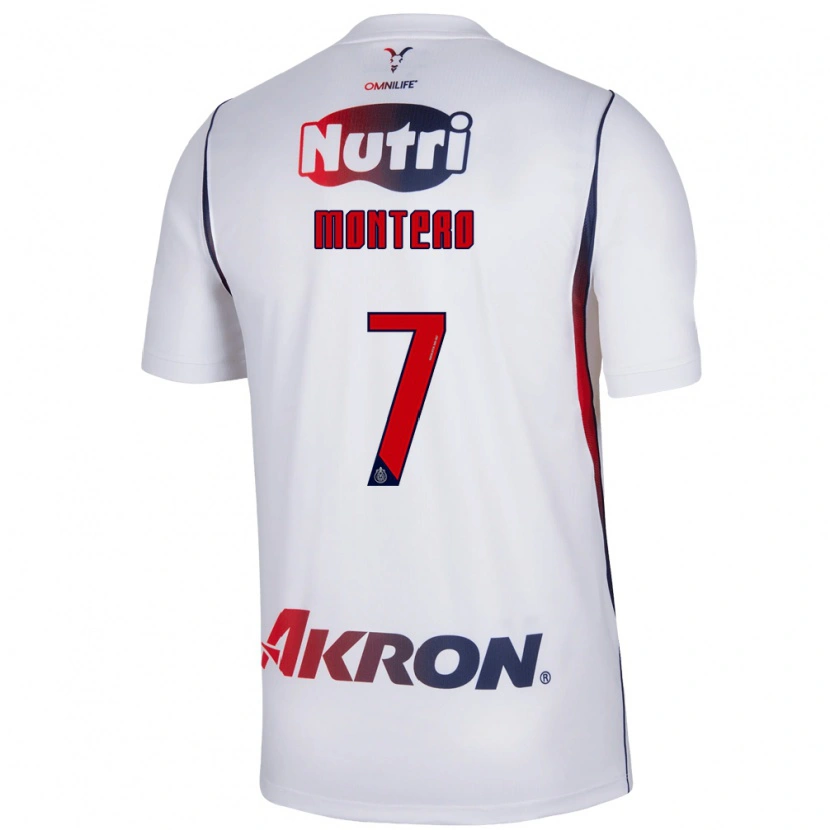 Danxen Hombre Camiseta Casandra Montero #7 Blanco Azul Marino Rojo 2ª Equipación 2026/27 La Camisa