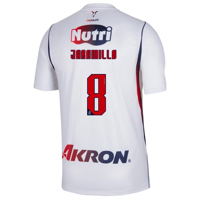 Danxen Hombre Camiseta Carolina Jaramillo #8 Blanco Azul Marino Rojo 2ª Equipación 2026/27 La Camisa