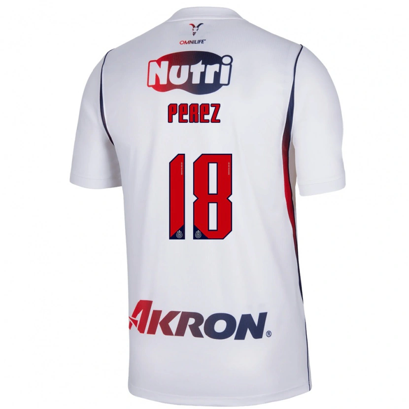 Danxen Hombre Camiseta Jonathan Pérez #18 Blanco Azul Marino Rojo 2ª Equipación 2026/27 La Camisa
