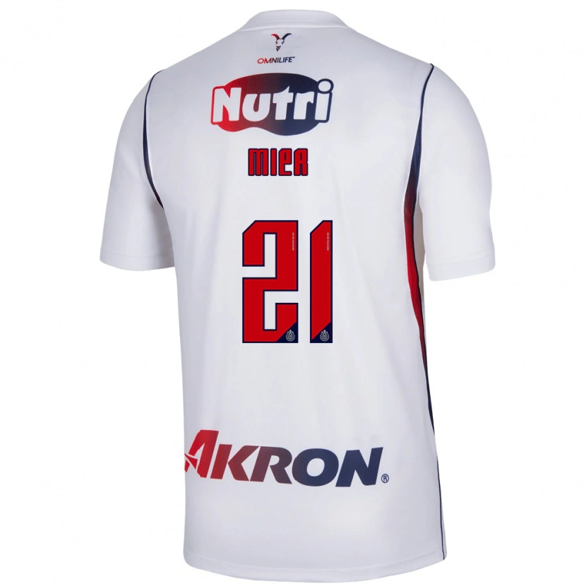 Danxen Hombre Camiseta Hiram Mier #21 Blanco Azul Marino Rojo 2ª Equipación 2026/27 La Camisa