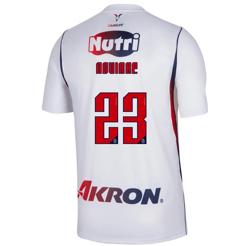 Danxen Hombre Camiseta Daniel Aguirre #23 Blanco Azul Marino Rojo 2ª Equipación 2026/27 La Camisa