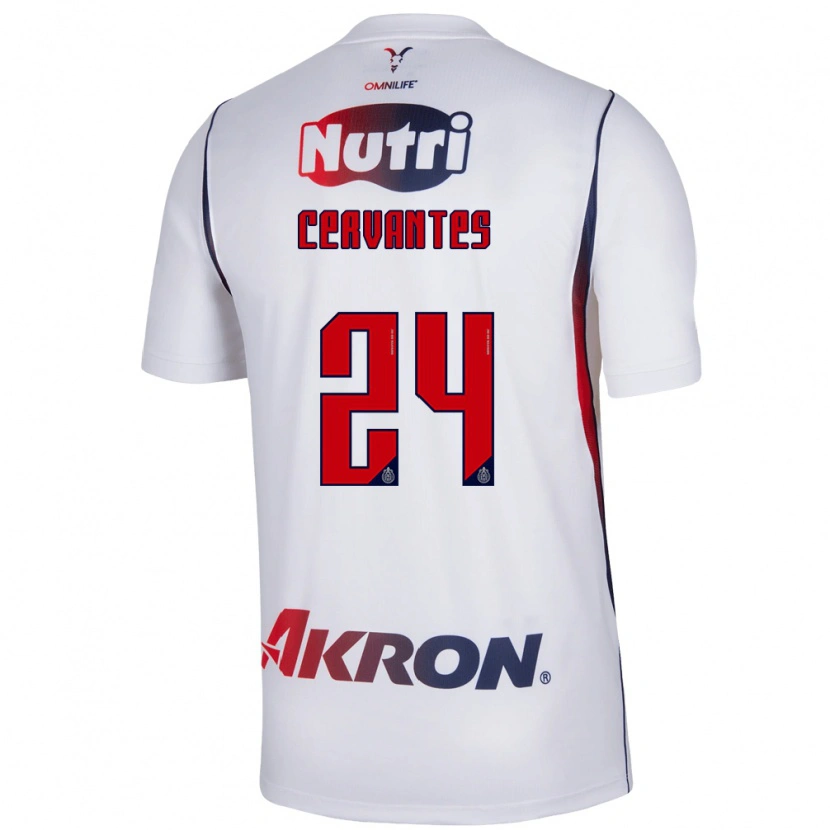 Danxen Hombre Camiseta Alicia Cervantes #24 Blanco Azul Marino Rojo 2ª Equipación 2026/27 La Camisa