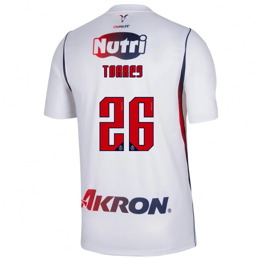 Danxen Hombre Camiseta Araceli Torres #26 Blanco Azul Marino Rojo 2ª Equipación 2026/27 La Camisa