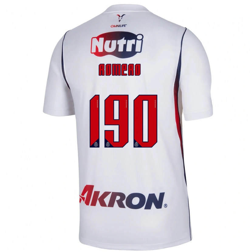 Danxen Hombre Camiseta Ángel Romero #190 Blanco Azul Marino Rojo 2ª Equipación 2026/27 La Camisa