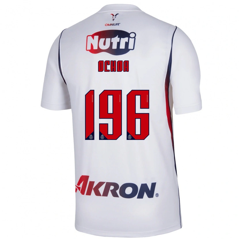Danxen Hombre Camiseta Eduardo Ochoa #196 Blanco Azul Marino Rojo 2ª Equipación 2026/27 La Camisa