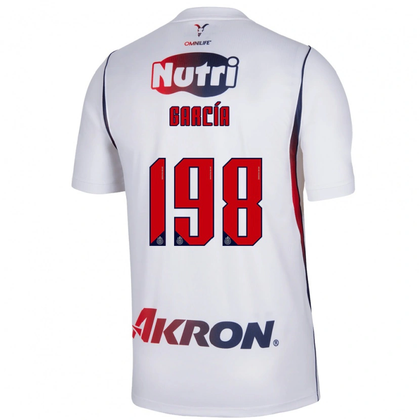 Danxen Hombre Camiseta Gael García #198 Blanco Azul Marino Rojo 2ª Equipación 2026/27 La Camisa