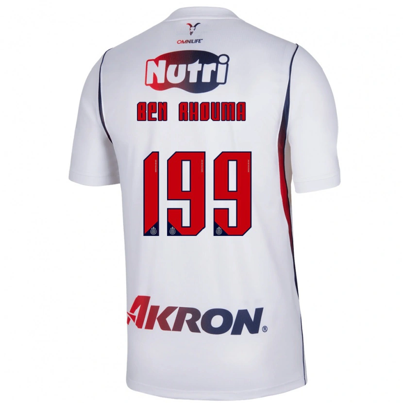 Danxen Hombre Camiseta Anwar Ben Rhouma #199 Blanco Azul Marino Rojo 2ª Equipación 2026/27 La Camisa
