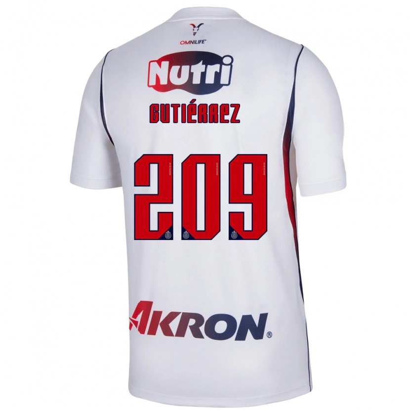 Danxen Hombre Camiseta Edgar Gutiérrez #209 Blanco Azul Marino Rojo 2ª Equipación 2026/27 La Camisa