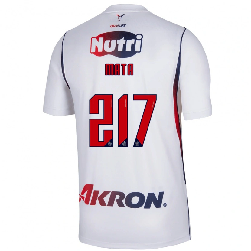 Danxen Hombre Camiseta Hugo Mata #217 Blanco Azul Marino Rojo 2ª Equipación 2026/27 La Camisa