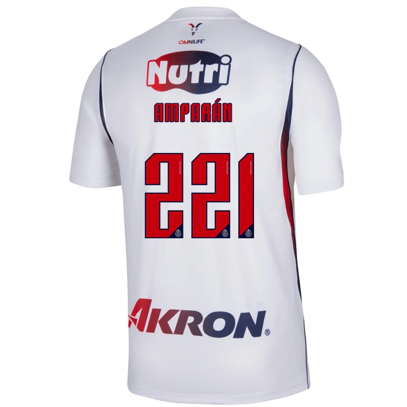 Danxen Hombre Camiseta Christian Amparán #221 Blanco Azul Marino Rojo 2ª Equipación 2026/27 La Camisa