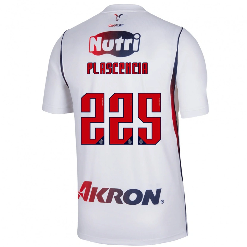 Danxen Hombre Camiseta Osvaldo Plascencia #225 Blanco Azul Marino Rojo 2ª Equipación 2026/27 La Camisa