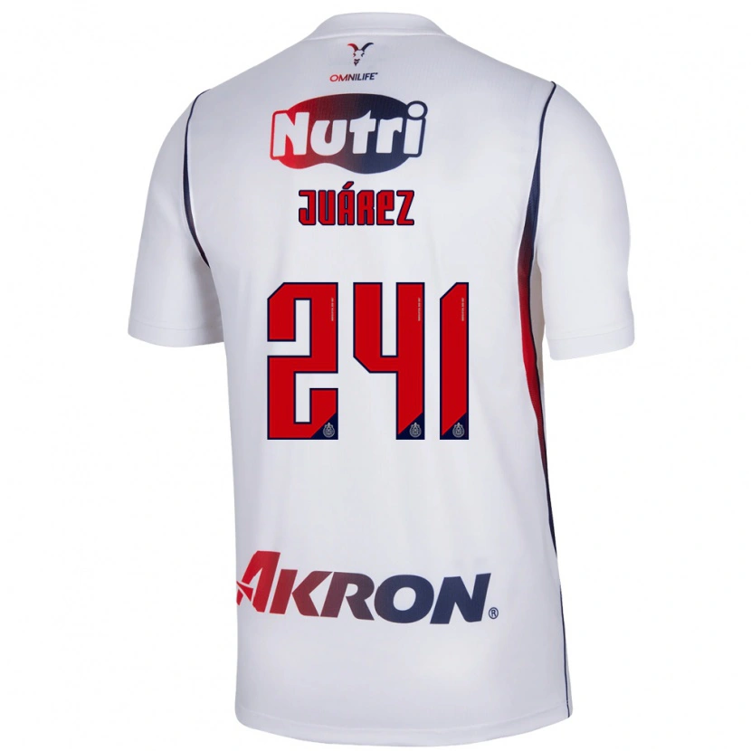 Danxen Hombre Camiseta Hugo Juárez #241 Blanco Azul Marino Rojo 2ª Equipación 2026/27 La Camisa