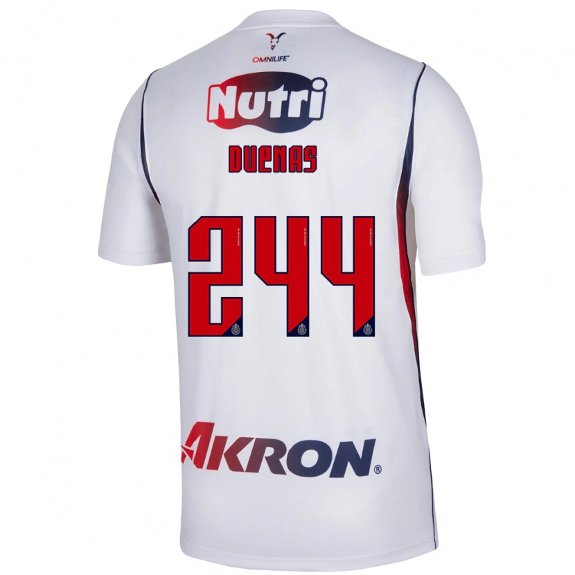 Danxen Hombre Camiseta Omar Dueñas #244 Blanco Azul Marino Rojo 2ª Equipación 2026/27 La Camisa