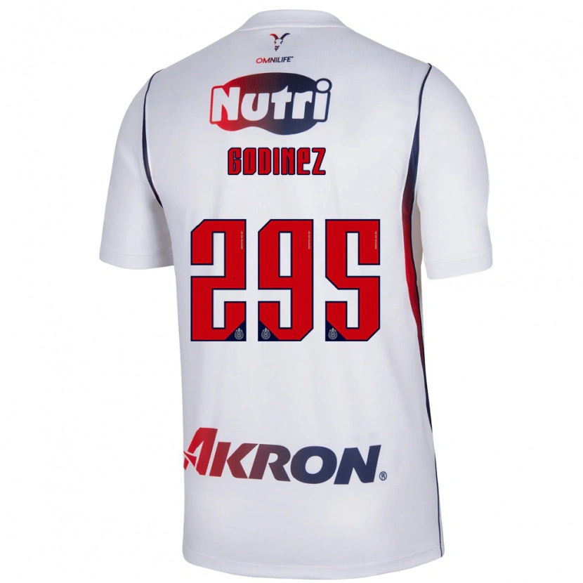 Danxen Hombre Camiseta André Godinez #295 Blanco Azul Marino Rojo 2ª Equipación 2026/27 La Camisa