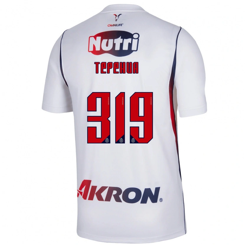 Danxen Hombre Camiseta Milán Tepehua #319 Blanco Azul Marino Rojo 2ª Equipación 2026/27 La Camisa