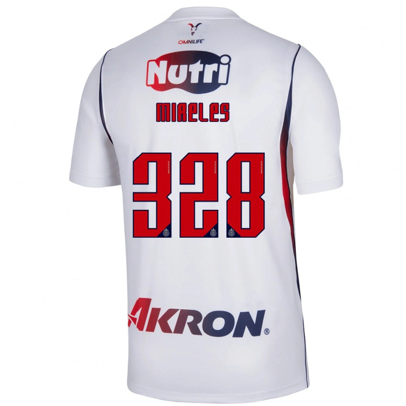 Danxen Hombre Camiseta Ricardo Mireles #328 Blanco Azul Marino Rojo 2ª Equipación 2026/27 La Camisa