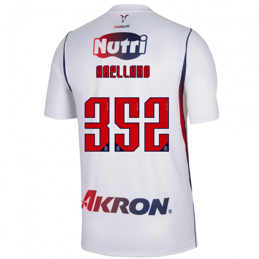 Danxen Hombre Camiseta Santiago Arellano #352 Blanco Azul Marino Rojo 2ª Equipación 2026/27 La Camisa