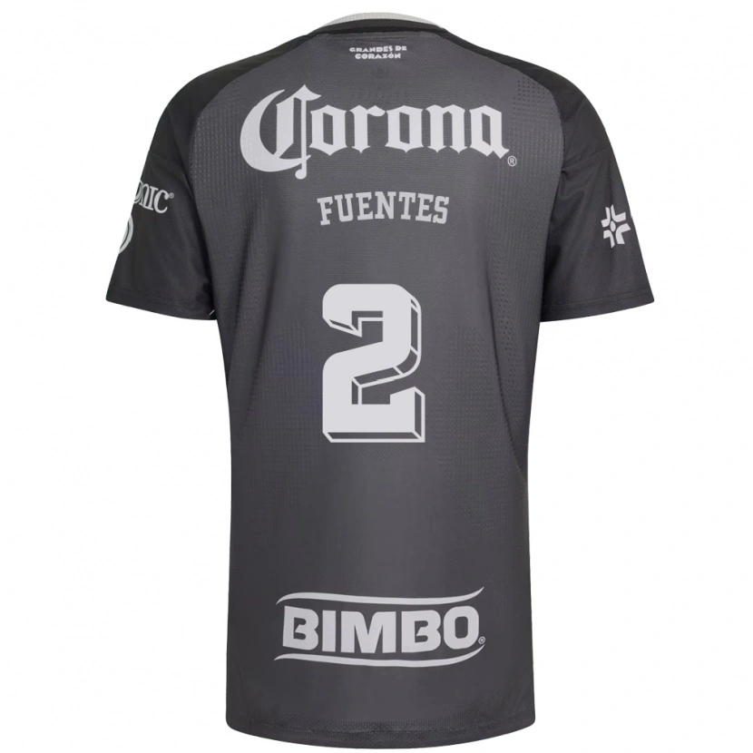 Danxen Hombre Camiseta Luis Fuentes #2 Gris Blanco Negro 2ª Equipación 2026/27 La Camisa