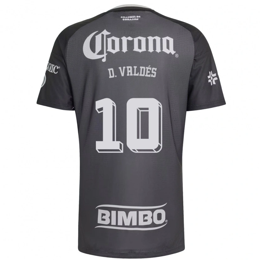 Danxen Hombre Camiseta Diego Valdes #10 Gris Blanco Negro 2ª Equipación 2026/27 La Camisa