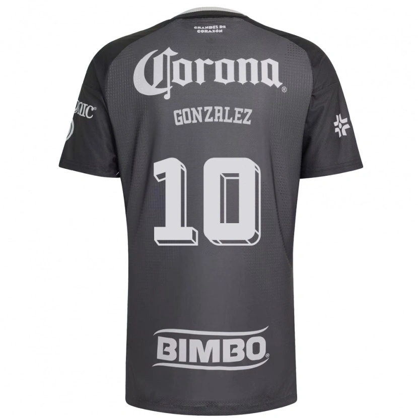 Danxen Hombre Camiseta Alison Gonzalez #10 Gris Blanco Negro 2ª Equipación 2026/27 La Camisa