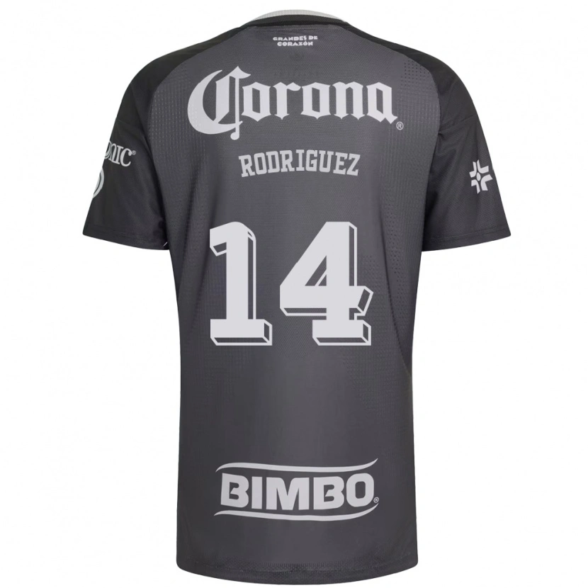 Danxen Hombre Camiseta Monica Rodriguez #14 Gris Blanco Negro 2ª Equipación 2026/27 La Camisa