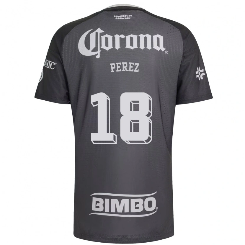 Danxen Hombre Camiseta Amanda Perez #18 Gris Blanco Negro 2ª Equipación 2026/27 La Camisa