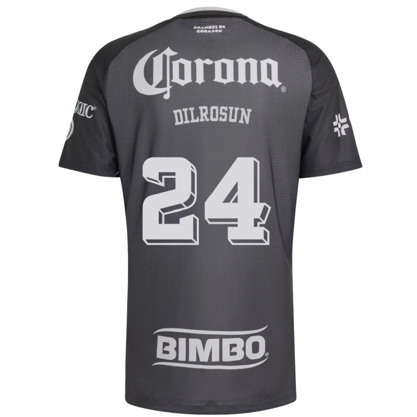 Danxen Hombre Camiseta Javairo Dilrosun #24 Gris Blanco Negro 2ª Equipación 2026/27 La Camisa