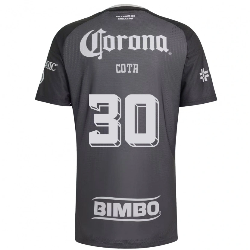 Danxen Hombre Camiseta Rodolfo Cota #30 Gris Blanco Negro 2ª Equipación 2026/27 La Camisa