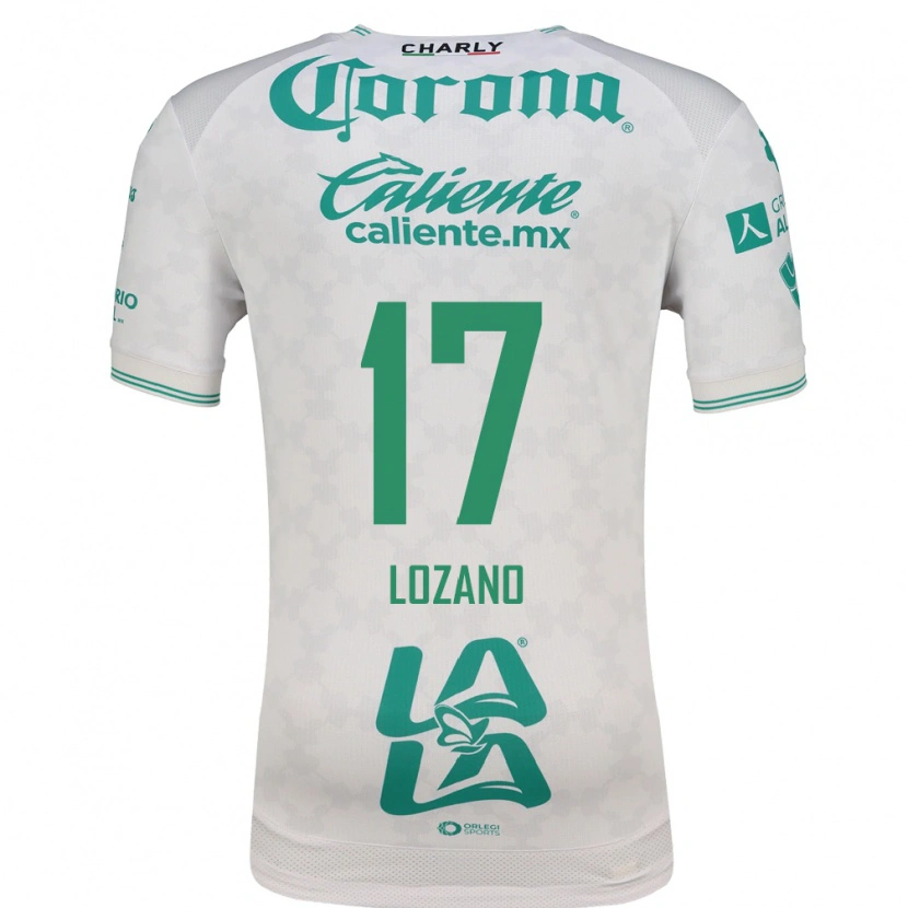 Danxen Hombre Camiseta Esteban Lozano #17 Verde Claro Blanco 2ª Equipación 2026/27 La Camisa