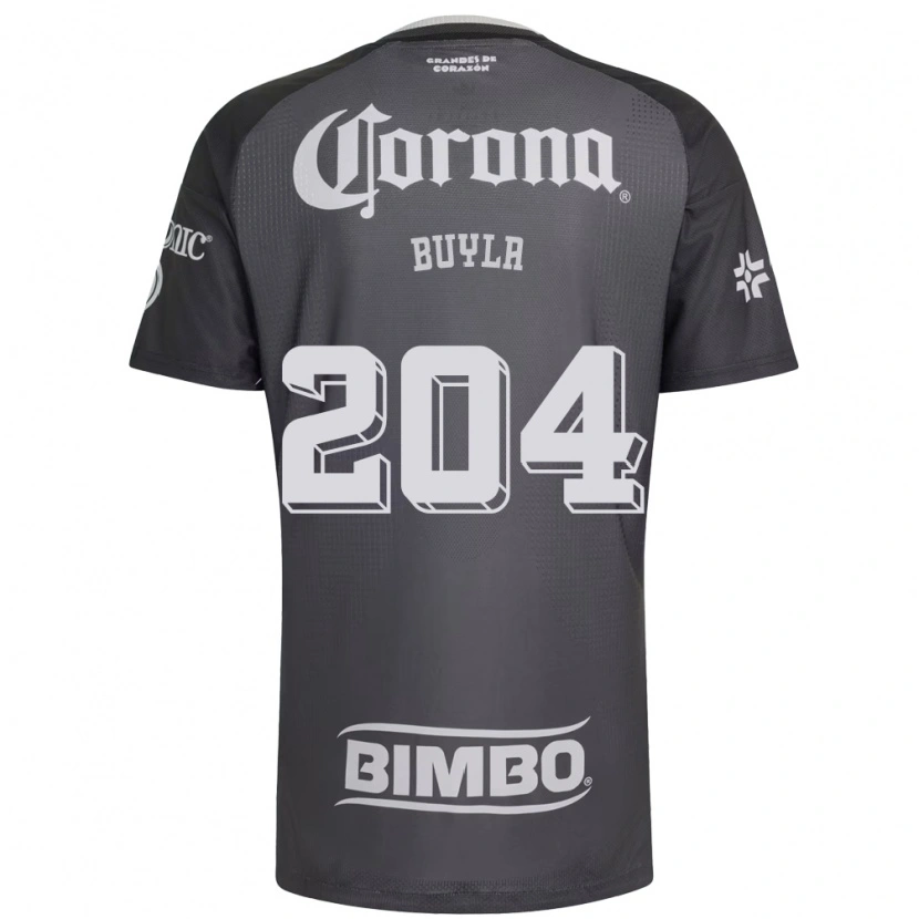Danxen Hombre Camiseta Hugo Buyla #204 Gris Blanco Negro 2ª Equipación 2026/27 La Camisa
