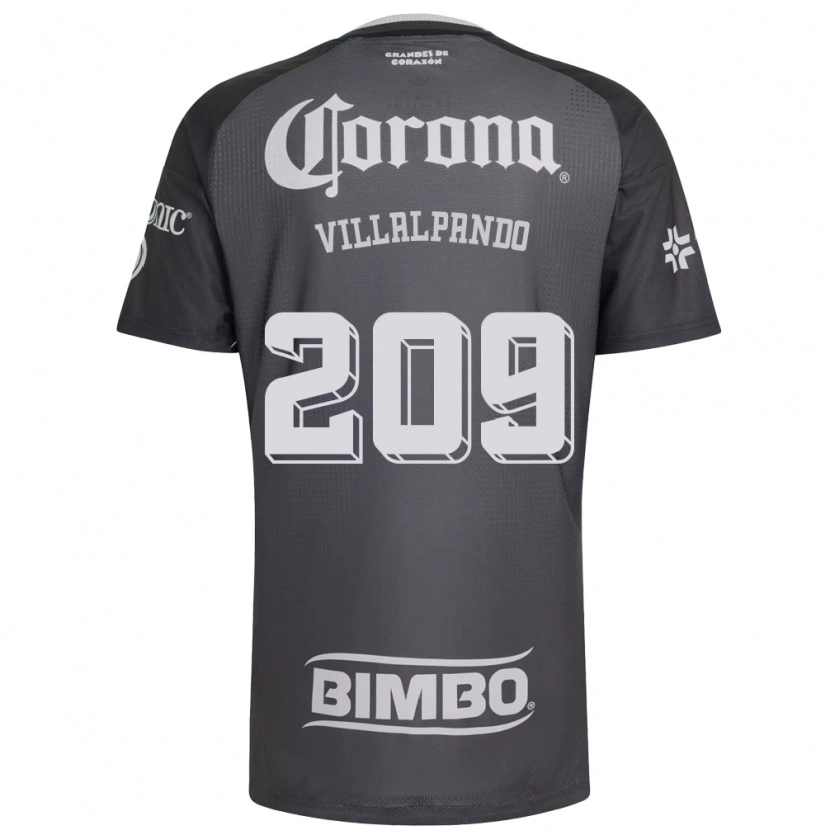 Danxen Hombre Camiseta Sergio Villalpando #209 Gris Blanco Negro 2ª Equipación 2026/27 La Camisa