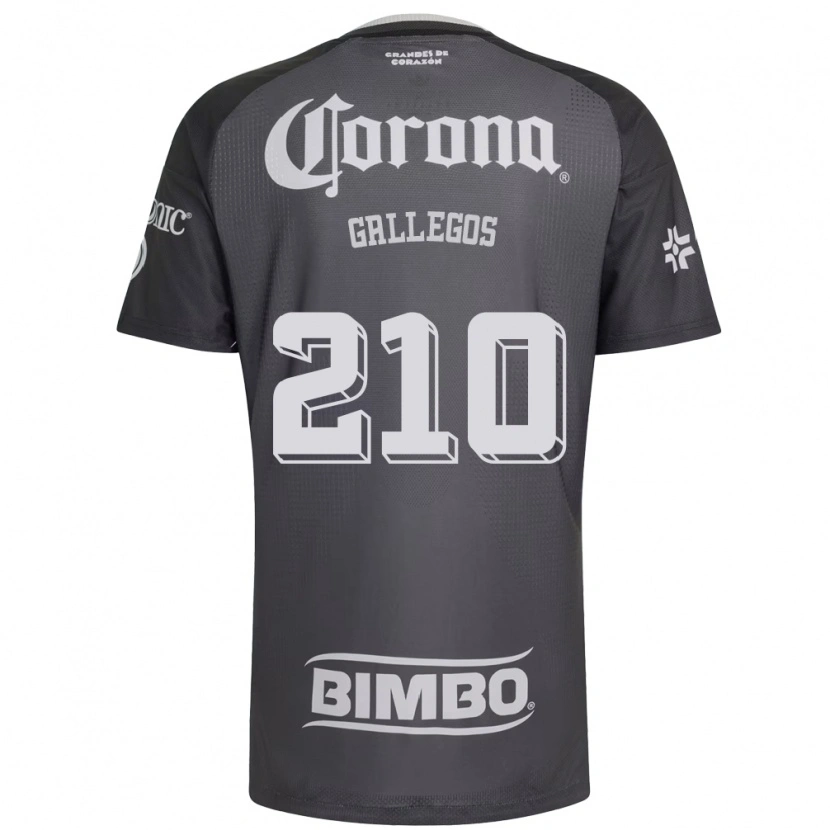 Danxen Hombre Camiseta José Gallegos #210 Gris Blanco Negro 2ª Equipación 2026/27 La Camisa