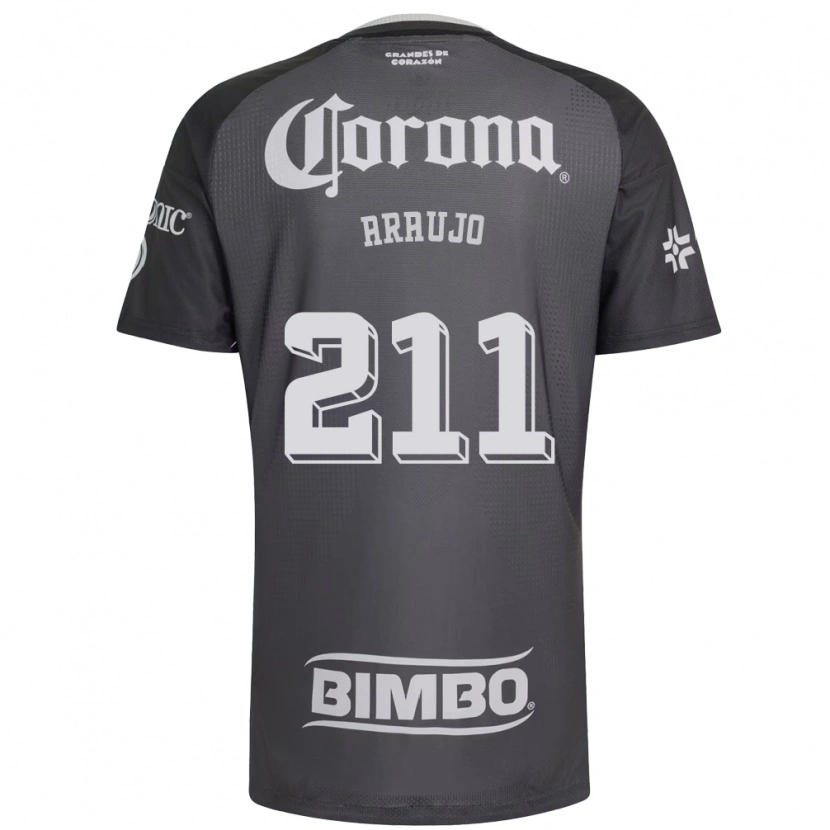 Danxen Hombre Camiseta Andrés Araujo #211 Gris Blanco Negro 2ª Equipación 2026/27 La Camisa