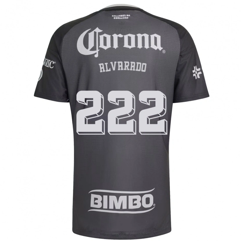 Danxen Hombre Camiseta Daniel Alvarado #222 Gris Blanco Negro 2ª Equipación 2026/27 La Camisa
