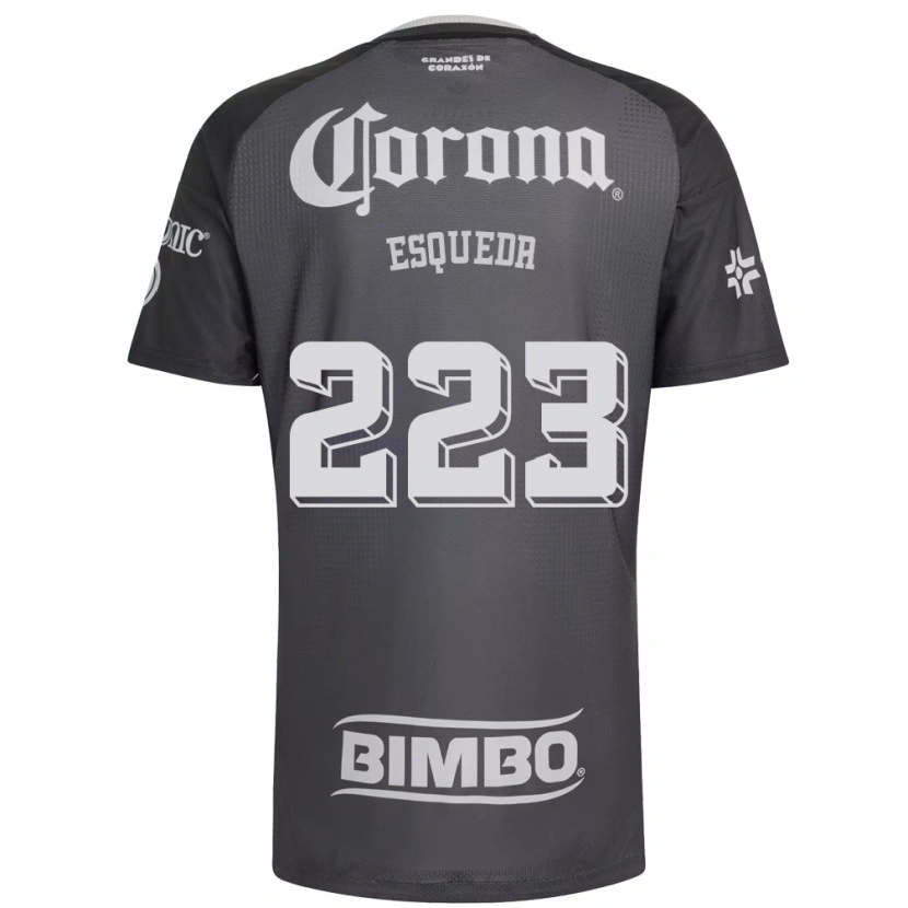 Danxen Hombre Camiseta Diego Esqueda #223 Gris Blanco Negro 2ª Equipación 2026/27 La Camisa