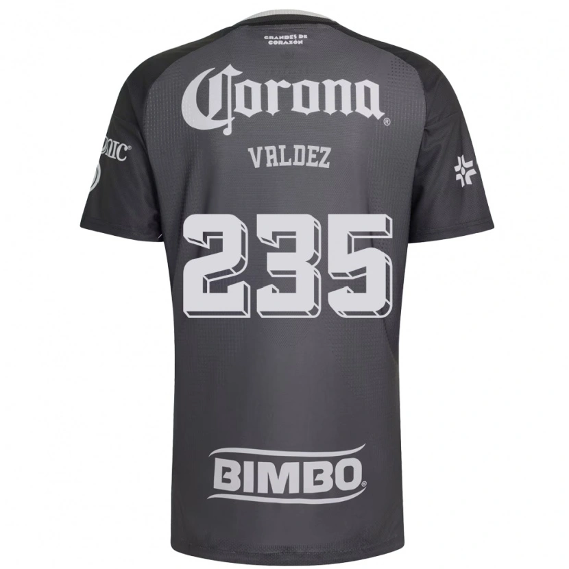 Danxen Hombre Camiseta Adonai Valdez #235 Gris Blanco Negro 2ª Equipación 2026/27 La Camisa