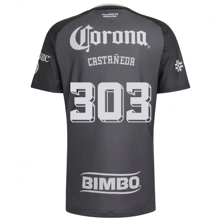 Danxen Hombre Camiseta Luis Castañeda #303 Gris Blanco Negro 2ª Equipación 2026/27 La Camisa
