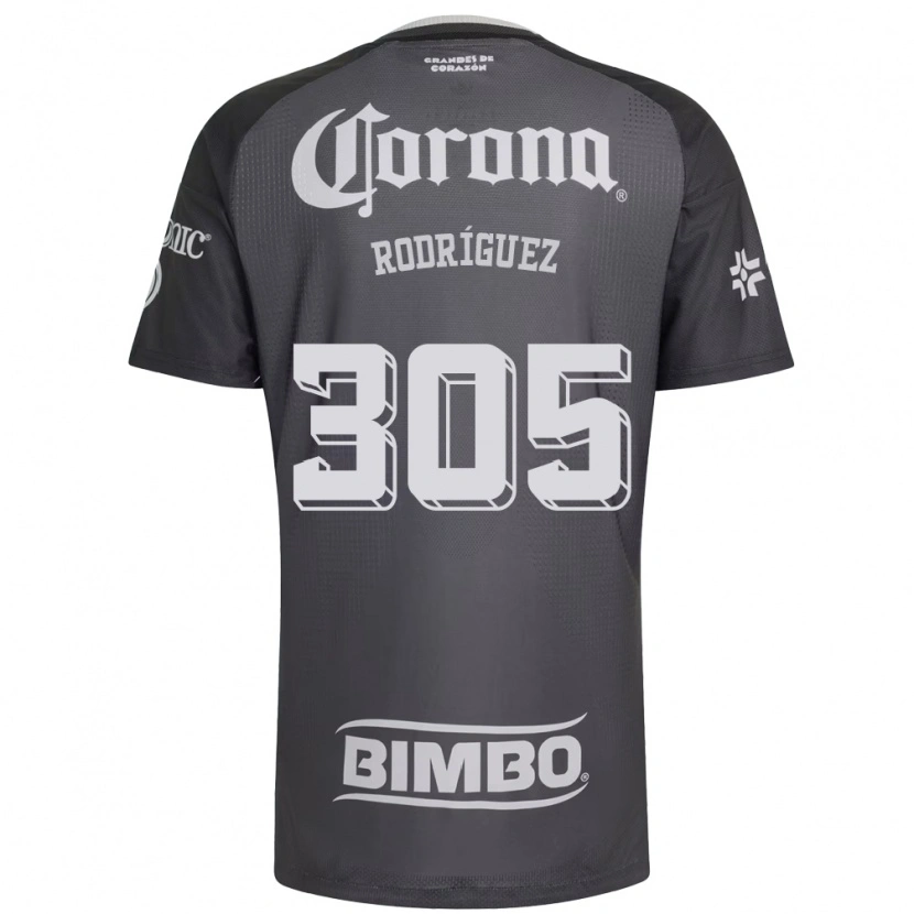 Danxen Hombre Camiseta Bryan Rodríguez #305 Gris Blanco Negro 2ª Equipación 2026/27 La Camisa