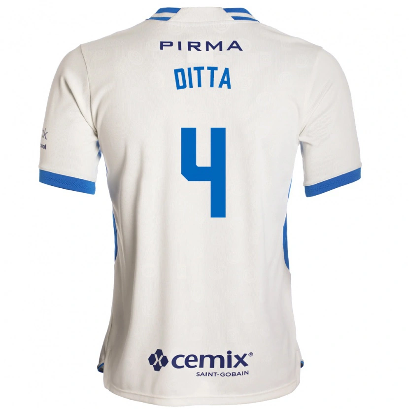 Danxen Hombre Camiseta Willer Ditta #4 Blanco Azul Rojo 2ª Equipación 2026/27 La Camisa