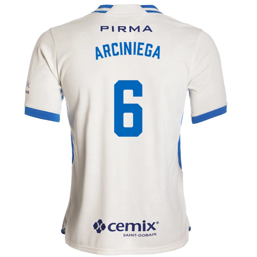 Danxen Hombre Camiseta Mirelle Arciniega #6 Blanco Azul Rojo 2ª Equipación 2026/27 La Camisa
