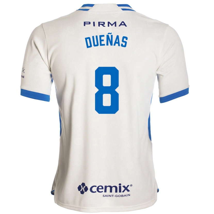 Danxen Hombre Camiseta Jesus Duenas #8 Blanco Azul Rojo 2ª Equipación 2026/27 La Camisa