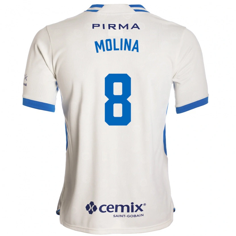 Danxen Hombre Camiseta Dalia Molina #8 Blanco Azul Rojo 2ª Equipación 2026/27 La Camisa