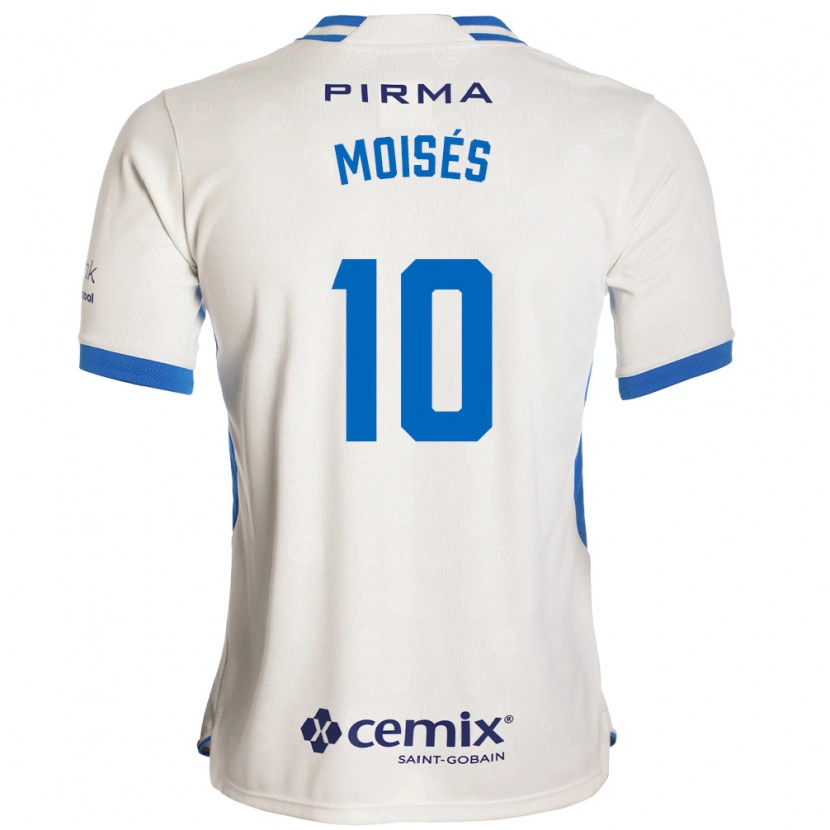 Danxen Hombre Camiseta Moisés Vieira #10 Blanco Azul Rojo 2ª Equipación 2026/27 La Camisa