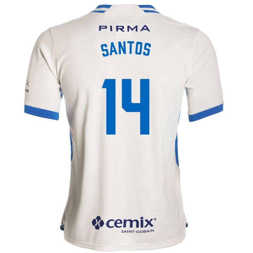 Danxen Hombre Camiseta Eleisa Santos #14 Blanco Azul Rojo 2ª Equipación 2026/27 La Camisa